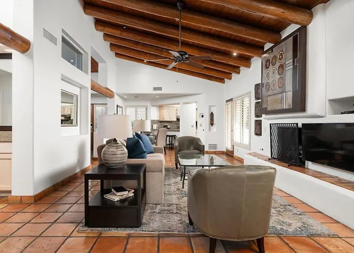 Santa Fe-style Escape In The Boulders Pool Hot Tub Access Covered Patios Grill *